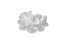 Single Feed Thru Bushing - (White) RG6 Feed Through Bushing (Grommet) Replaces Wallplates (Wall Plates) For Coax Coaxial Cable, Network Cable, CCTV - Indoor/ Outdoor Rated - 100 Pack