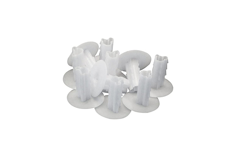 Single Feed Thru Bushing - (White) RG6 Feed Through Bushing (Grommet) Replaces Wallplates (Wall Plates) For Coax Coaxial Cable, Network Cable, CCTV - Indoor/ Outdoor Rated - 100 Pack