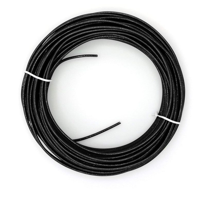 75 Feet (23 Meter) - Insulated Solid Copper THHN / THWN Wire - 10 AWG, Wire is Made in the USA, Residential, Commerical, Industrial, Grounding, Electrical rated for 600 Volts - In Black