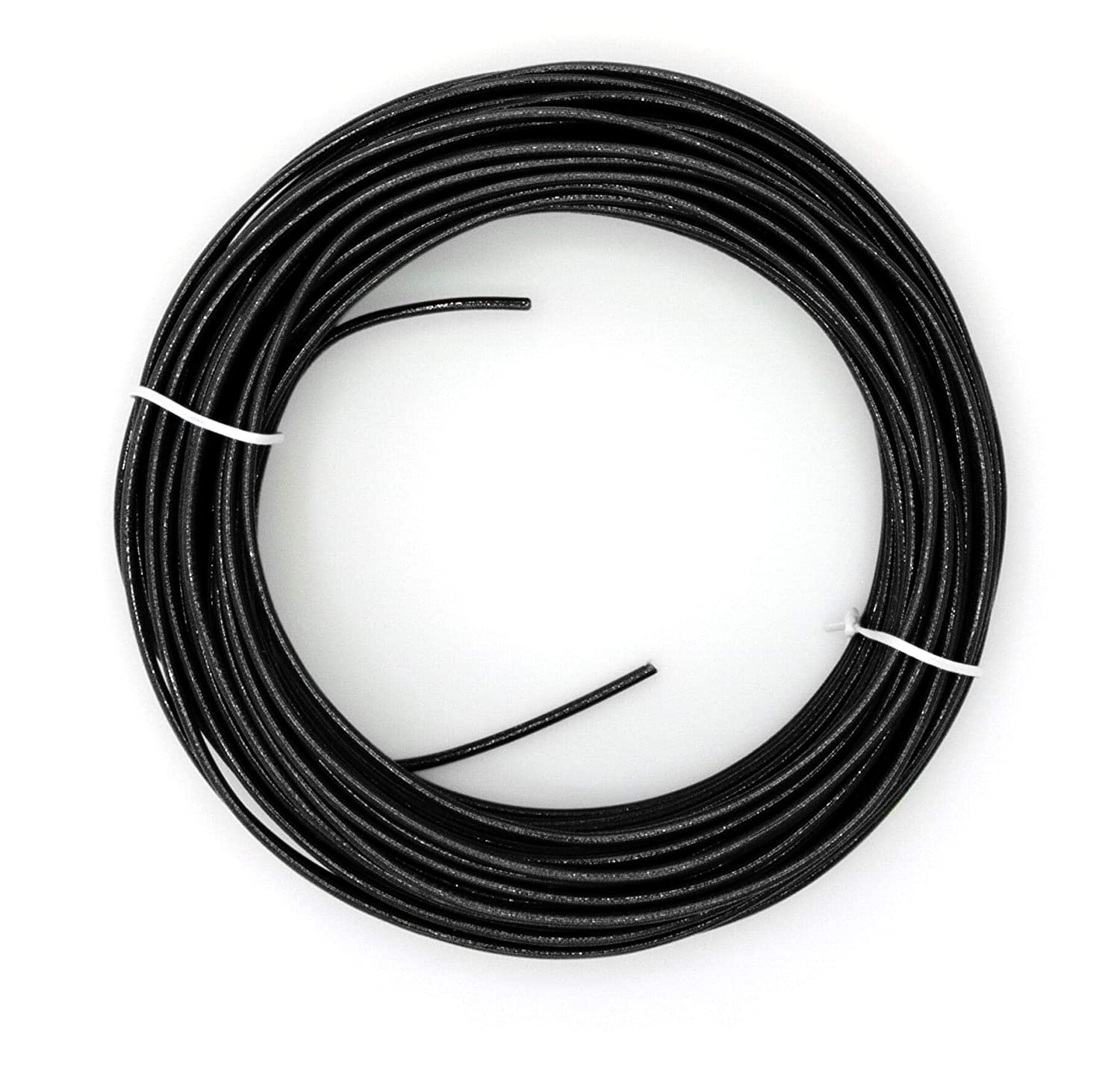 10 Feet (3 Meter) - Insulated Solid Copper THHN / THWN Wire - 12 AWG, Wire is Made in the USA, Residential, Commerical, Industrial, Grounding, Electrical rated for 600 Volts - In Black