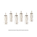 RCA and BNC Coaxial Adapter - BNC Female to RCA Male Connector, Adapter, Coupler, and Converter - For RG11, RG6, RG59, RG58, SDI, HD SDI, CCTV - 100 Pack