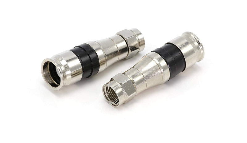RG11 Coaxial Cable Connectors | Coax Compression Fittings w Water Tight – 25 ea