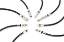 Digital Coaxial Cable Kit with Universal Ends -RG6 Coax Cable and six (6) Piece Adapter Kit includes Male Female RCA BNC F81, and Barrel Connectors - White, 125 Feet