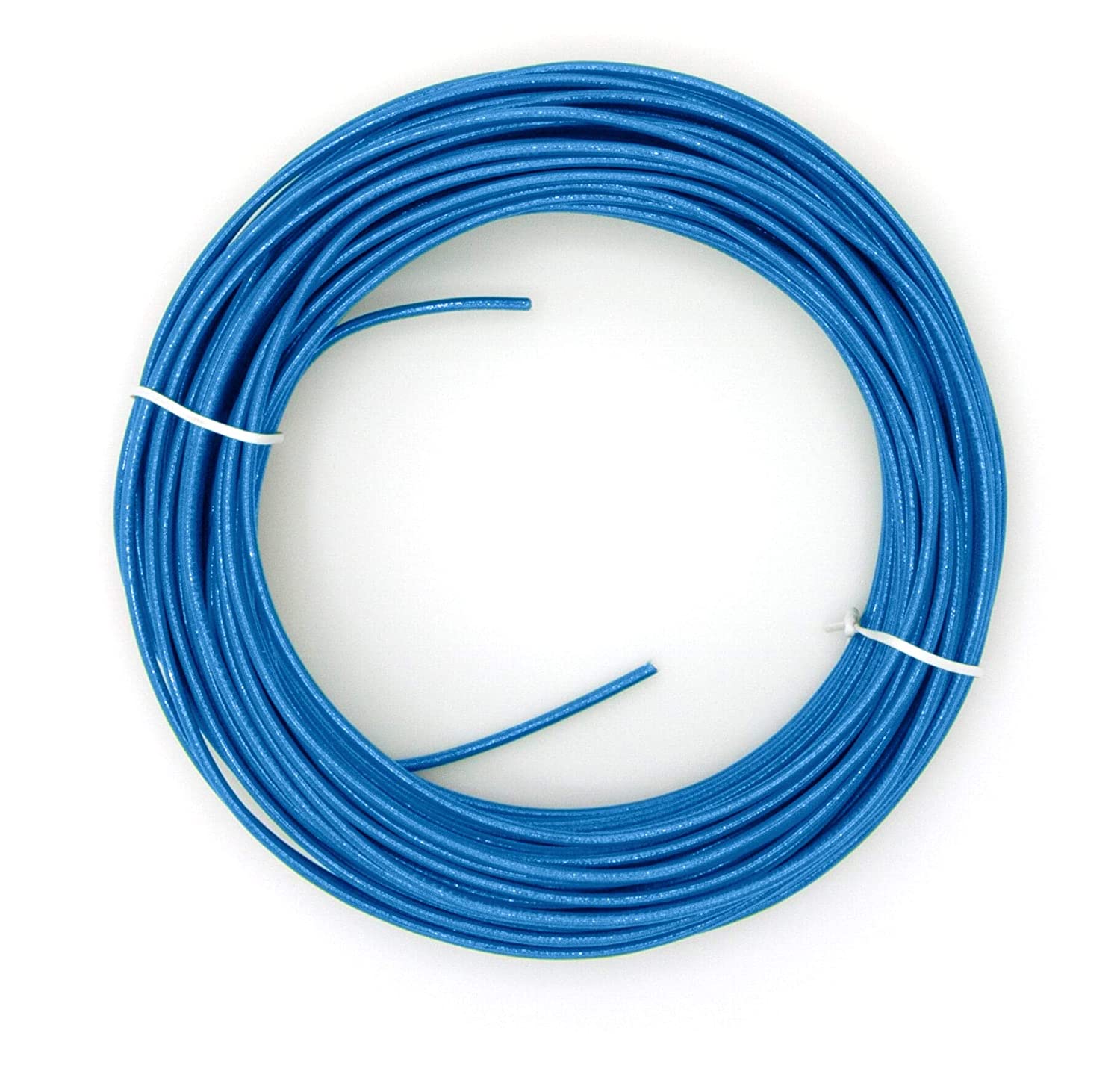 10 Feet (3 Meter) - Insulated Solid Copper THHN / THWN Wire - 12 AWG, Wire is Made in the USA, Residential, Commerical, Industrial, Grounding, Electrical rated for 600 Volts - In Blue