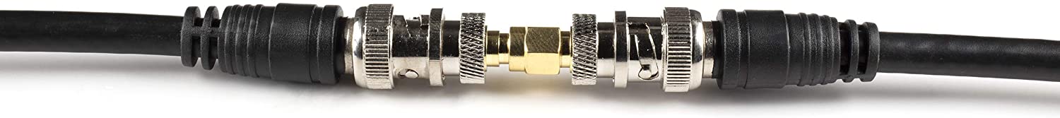 Gold SMA Male to BNC Female Adapter - 10 Pack Coupler - Male to Female Coaxial (RF) Connector, Compatible with RF, SDI, HD-SDI, CCTGV, Camera