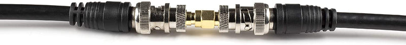 Gold SMA Male to BNC Female Adapter - 10 Pack Coupler - Male to Female Coaxial (RF) Connector, Compatible with RF, SDI, HD-SDI, CCTGV, Camera