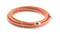 2 Feet (0.6 Meter) - Direct Burial Coaxial Cable 75 Ohm RF RG6 Coax Cable, with Rubber Boots - Outdoor Connectors - Orange - Solid Copper Core - Designed Waterproof and can Be Buried