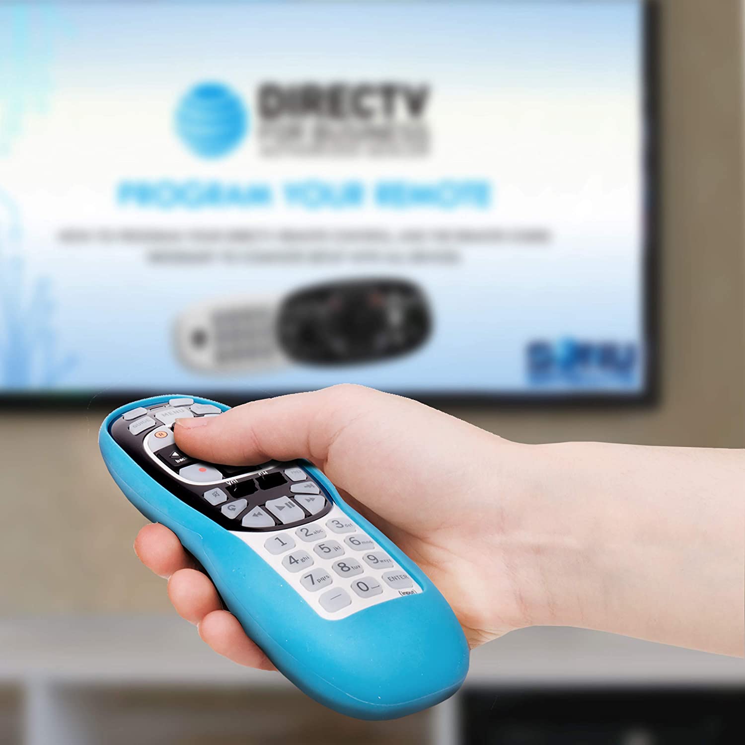 THE CIMPLE CO - DirecTV Compatible Remote Control Case - RC70, RC70H, RC71, RC71H, RC72, RC73, and RC73B - Rubber Protective Skin - Blue Non-Slip Sleeve - 1 Pack