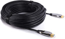 50 Feet, 4K Fiber Optic HDMI Cable, Ultra High Speed Fiber Optic 18Gbps 4K @ 60Hz, 4:4:4 HDR, HDCP, ARC, 3D and More - Hybrid HDMI with Gold Connectors