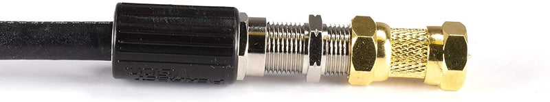 Gold Cable Extension Coupler for Coaxial Cables - 100 Pack - F81 (male to male) High Quality 3GHz Satellite, Cable TV, and Cable Internet Rated