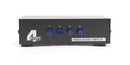 4 Way AV Switch - 4 Input 1 Output RCA Selector Switch for Composite Audio and Video - Switcher Box - Includes RCA Composite Cable (Black)