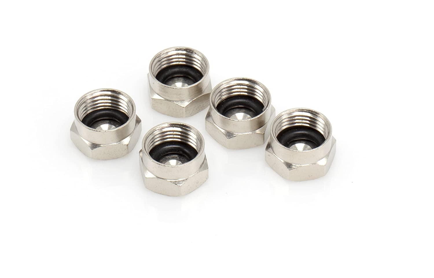 Coaxial F Cap (F81 Cap) Weather Cap - for coax ground blocks, splitters, or other F Connectors - protects female connection for future use - (50 Pack)
