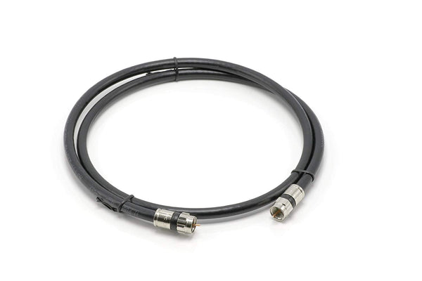 6' Feet, Black RG6 Coaxial Cable (Coax Cable) | Compression Connectors, F81/RF