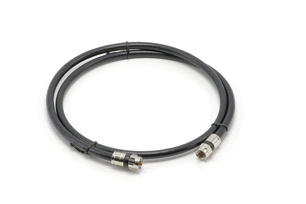 3' Feet, Black RG6 Coaxial Cable (Coax Cable) with Weather Proof Connectors, F81 / RF, Digital Coax - AV, Cable TV, Antenna, and Satellite, CL2 Rated, 3 Foot