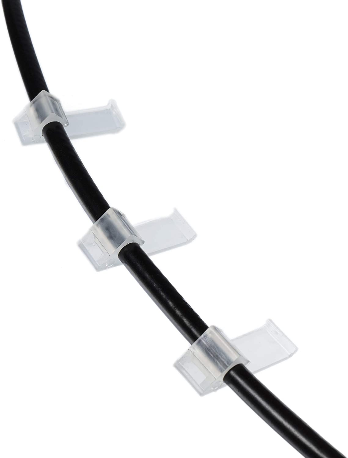 Nylon Horizontal Siding Clips for Coax (RG6 RG59) Cable Mounting Home Snap In Clips for Hanging and Wire Bundle Cable Management - White - 10 Pack