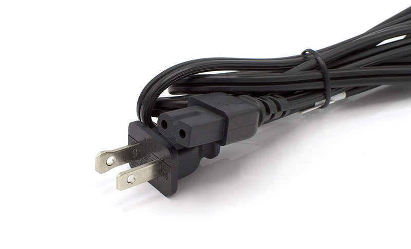 Two Pack of Power Cords - Includes Polarized and Figure 8 - 2 Prong 10ft