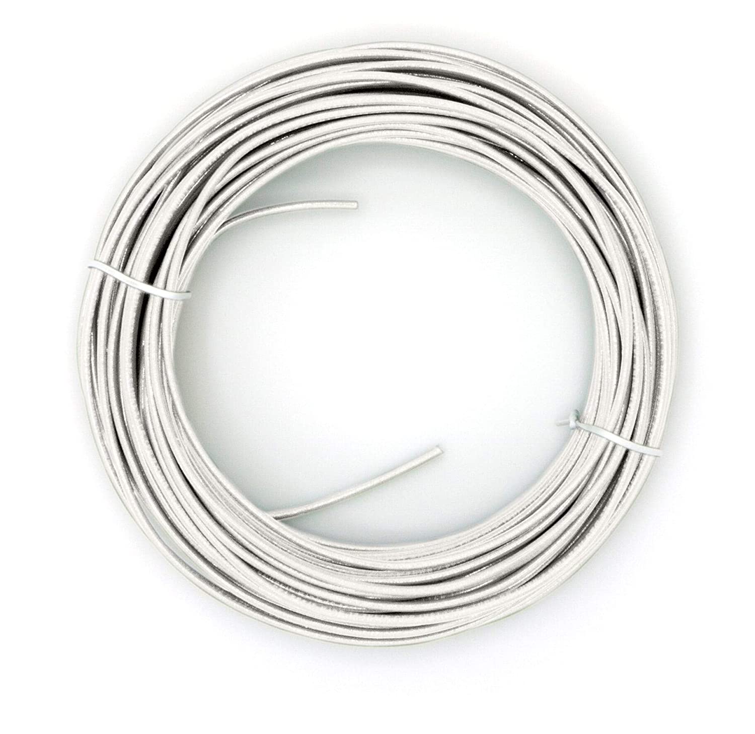 10 Feet (3 Meter) - Insulated Solid Copper THHN / THWN Wire - 14 AWG, Wire is Made in the USA, Residential, Commerical, Industrial, Grounding, Electrical rated for 600 Volts - In White