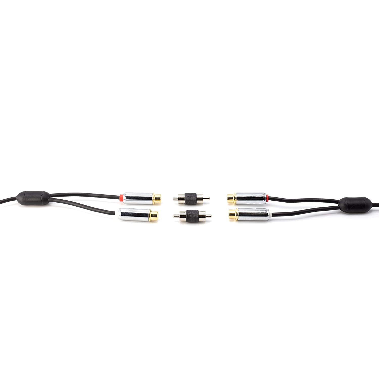 RCA Adapter, Male to Male Coupler, Extender, Barrel - Audio Video RCA Connectors, for Audio, Video, S/PDIF, Subwoofer, Phono, Composite, Component, and More - 100 Pack