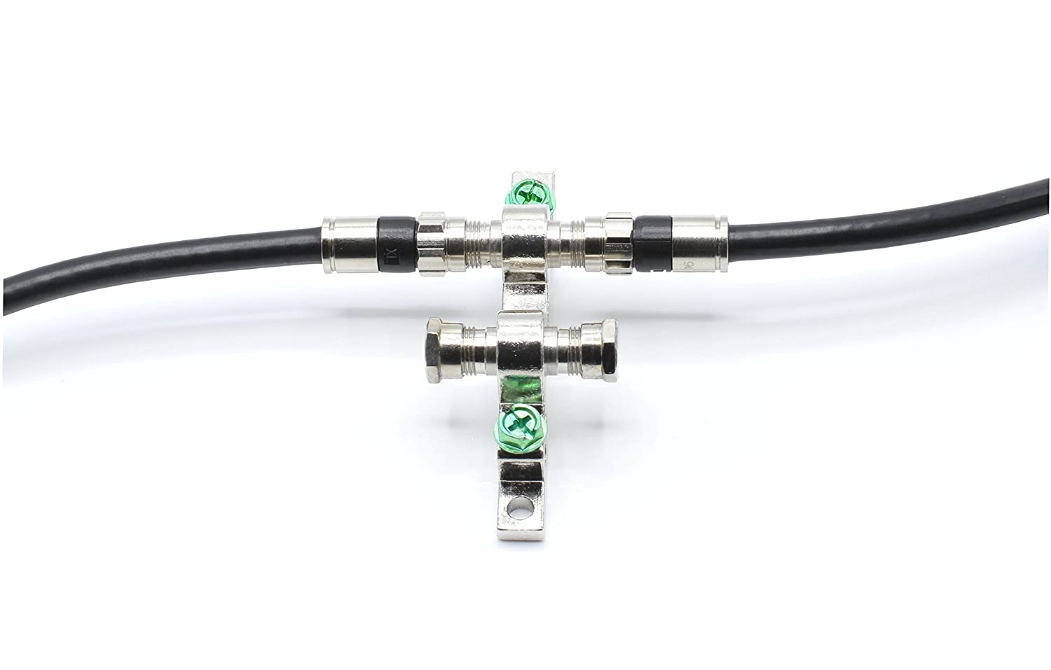 2' Feet, Black RG6 Coaxial Cable (Coax Cable) with Weather Proof Connectors, F81 / RF, Digital Coax - AV, Cable TV, Antenna, and Satellite, CL2 Rated, 2 Foot