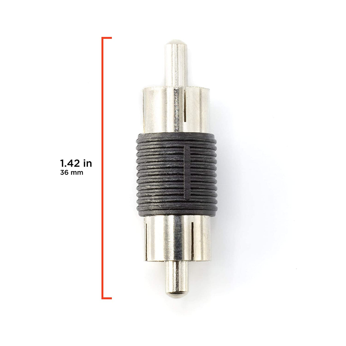 RCA Adapter, Male to Male Coupler, Extender, Barrel - Audio Video RCA Connectors, for Audio, Video, S/PDIF, Subwoofer, Phono, Composite, Component, and More - 10 Pack