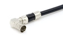 Push On and Right angle Coax Connector - Push On F Connector Male To Screw On Female Adapter - Pack of 4