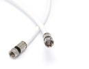 125' Feet, White RG6 Coaxial Cable (Coax Cable) with Weather Proof Connectors, F81 / RF, Digital Coax - AV, Cable TV, Antenna, and Satellite, CL2 Rated, 125 Foot