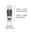RG59 Coaxial Cable Connectors | Coax Compression Fittings w Water Tight – 4 ea