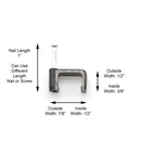 THE CIMPLE CO - Dual, Twin, or Siamese Coaxial Cable Clips, Cat6, Electrical Wire Cable Clip, 1/2 in Nail Clip and Fastener, Black (10 pieces per bag)