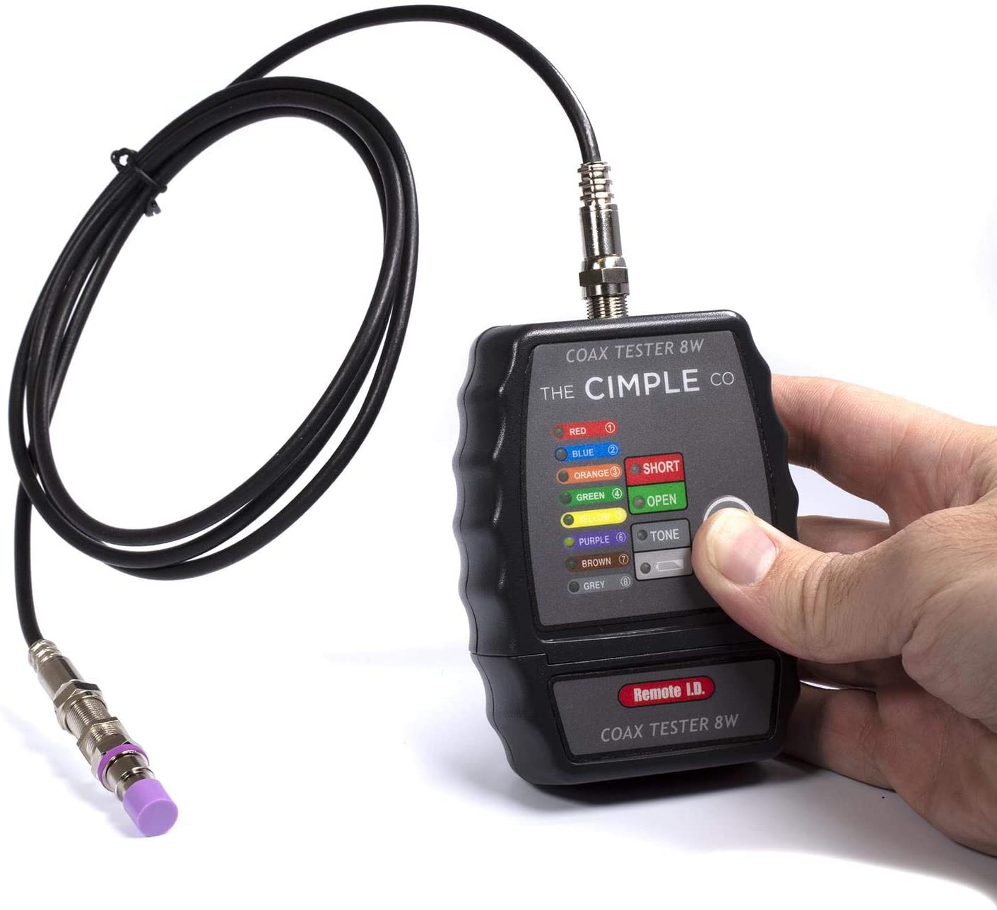 8 Port Coax Cable Mapper, Tester, Tracer, and Toner - Commercial Grade Coaxial Wire Continuity Checker
