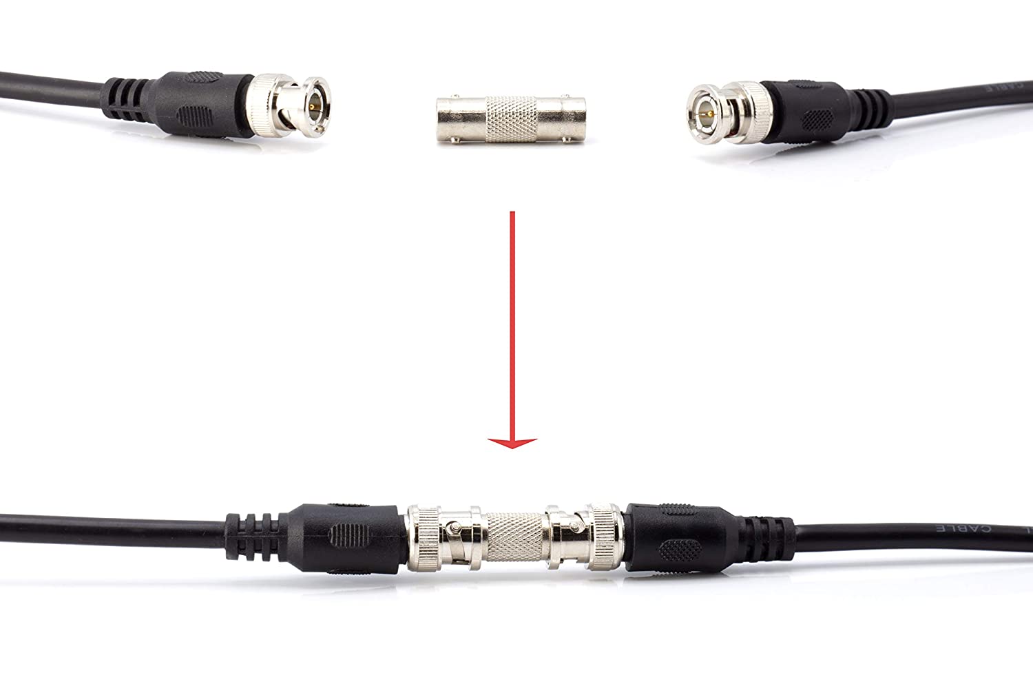 BNC Connectors, Female to Female Coupler - 50 Pack - (Barrel Connector) Adapter for Security Camera CCTV, SDI, HD-SDI