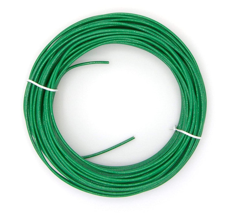 10 Feet (3 Meter) - Insulated Solid Copper THHN / THWN Wire - 10 AWG, Wire is Made in the USA, Residential, Commerical, Industrial, Grounding, Electrical rated for 600 Volts - In Green