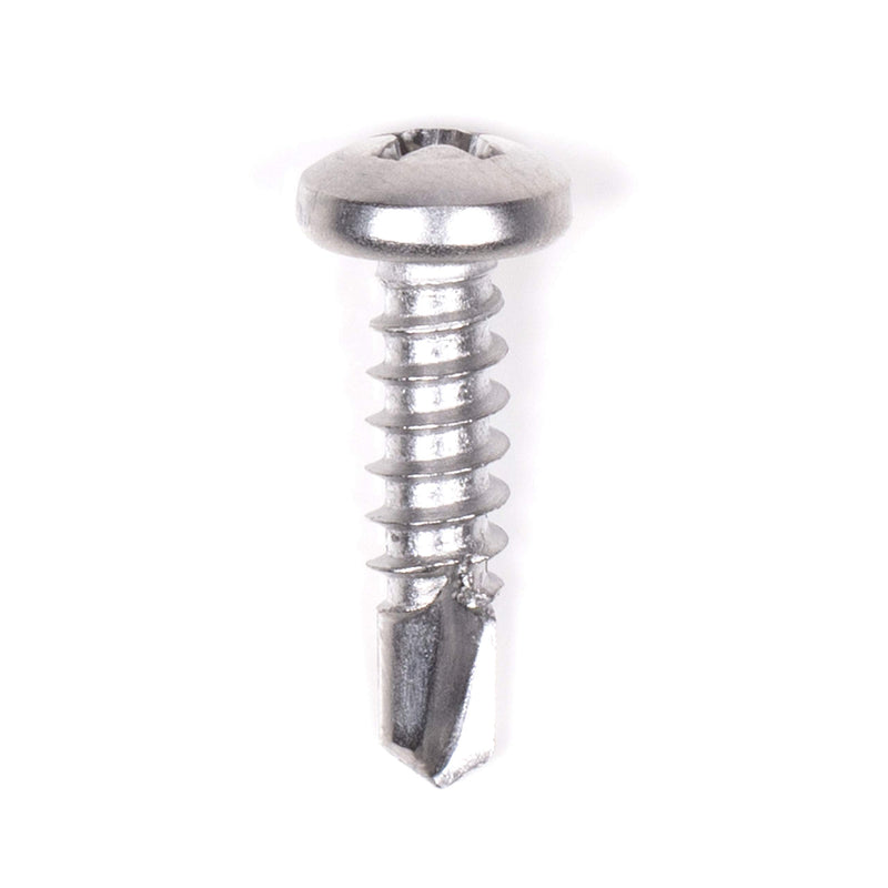#10 Size, 3/4" Length (19mm) - Self Tapping Screw - Self Drilling Screw - 410 Stainless Steel Screws = Exceptional Wear and Very Corrosion Resistant) - Phillips Pan Head - 100pcs