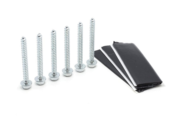 Pitch Pad Kit - Zinc - Grade 5 Steel Lag Bolts (6) and Mastic Pads (3) for Roof Antennas, TV Mounts, Tripods, and Satellite Dish Installation
