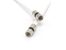 1.5' Feet, White RG6 Coaxial Cable (Coax Cable) with Weather Proof Connectors, F81 / RF, Digital Coax - AV, Cable TV, Antenna, and Satellite, CL2 Rated, 1.5 Foot