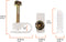 Ribbed Plastic Conical Anchors and White Cable Screw Clips - For Concrete, Stucco, Brick, Drywall, and Similar - Kit of 10 Screw Clips, and 10 Anchors