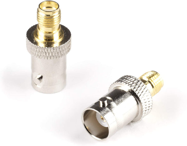 Gold SMA Female to BNC Female Adapter - 25 Pack Coupler - Male to Female Coaxial (RF) Connector, Compatible with RF, SDI, HD-SDI, CCTGV, Camera