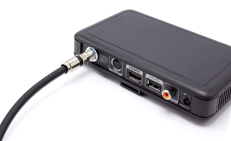 20' Feet, Black RG6 Coaxial Cable (Coax Cable) | Compression Connectors, F81/RF