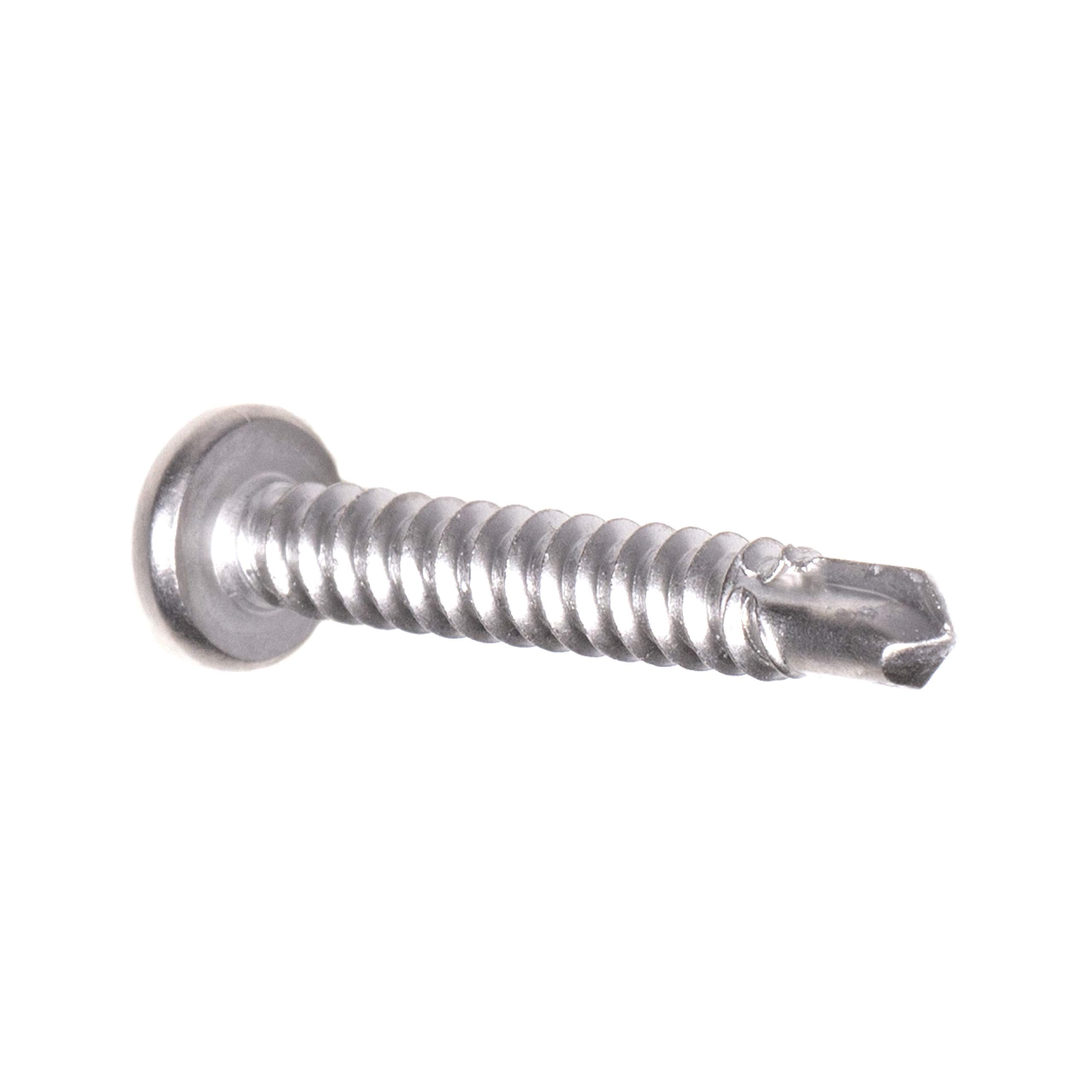 #10 Size, 1 1/4" Length (32mm) - Self Tapping Screw - Self Drilling Screw - 410 Stainless Steel Screws = Exceptional Wear and Very Corrosion Resistant) - Phillips Pan Head - 100pcs