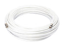 100' Feet, White RG6 Coaxial Cable (Coax Cable) with Weather Proof Connectors, F81 / RF, Digital Coax - AV, Cable TV, Antenna, and Satellite, CL2 Rated, 100 Foot