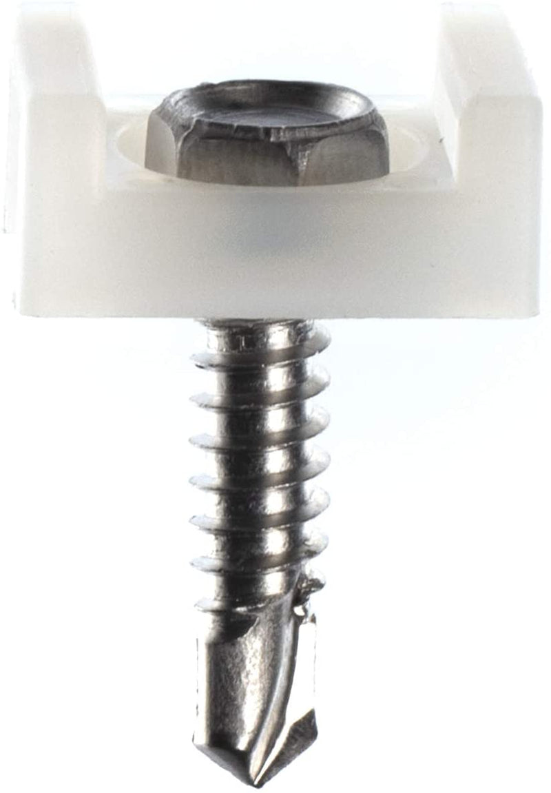 Cable Tie Base Saddle Mount Wire Holder Organizer - Zip Tie Mounting Block - Wire Bundle Tie Mount for Zip Ties White - 10 Pack