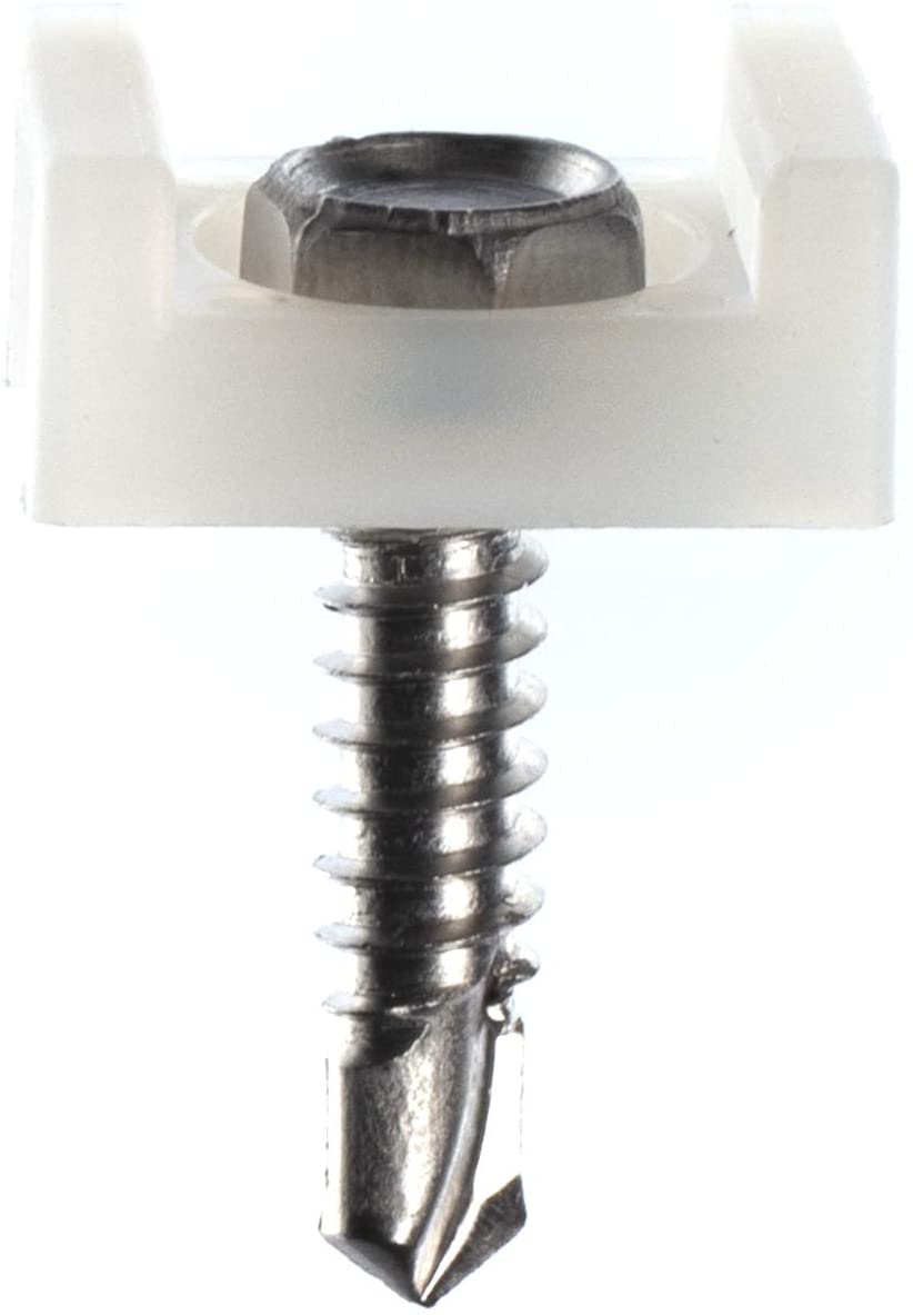 Cable Tie Base Saddle Mount Wire Holder Organizer - Zip Tie Mounting Block - Wire Bundle Tie Mount for Zip Ties White - 50 Pack