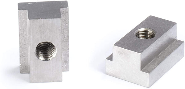 Bed Rail T Slot Nuts works with Toyota Tacoma and Tundra | Stainless Steel 304 Silver, 4 Pack | Tapped with 3/8"-16 Thread