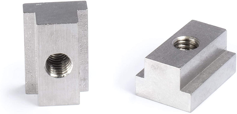 Bed Rail T Slot Nuts works with Toyota Tacoma and Tundra | Stainless Steel 304 Silver, 4 Pack | Tapped with 3/8"-16 Thread
