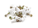 THE CIMPLE CO - Single Coaxial Cable Clips, Cat6, Electrical Wire Cable Clip, 1/4 in (6 mm) Screw Clip and Fastener, White (100 pieces per bag)