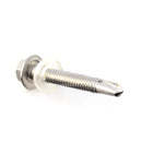#12 Size, 1 1/2" Length (38mm) - Self Tapping Screw - Self Drilling Screw - 410 Stainless Steel Screws = Exceptional Wear and Very Corrosion Resistant) - Hex Washer Head - 100pcs
