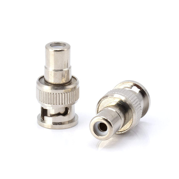 RCA and BNC Coaxial Adapter - BNC Male to RCA Female Connector, Adapter, Coupler, and Converter - For RG11, RG6, RG59, RG58, SDI, HD SDI, CCTV - 100 Pack