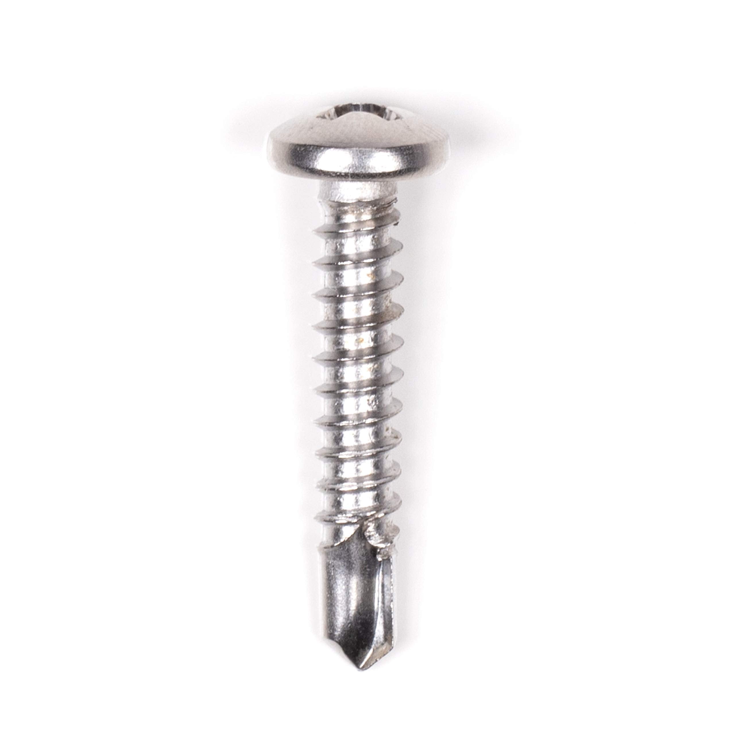 #10 Size, 1" Length (25mm) - Self Tapping Screw - Self Drilling Screw - 410 Stainless Steel Screws = Exceptional Wear and Very Corrosion Resistant) - Phillips Pan Head - 100pcs