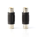 RCA Adapter, Female to Female Coupler, Extender, Barrel - Audio Video RCA Connectors, for Audio, Video, S/PDIF, Subwoofer, Phono, Composite, Component, and More - 100 Pack