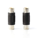 RCA Adapter, Female to Female Coupler, Extender, Barrel - Audio Video RCA Connectors, for Audio, Video, S/PDIF, Subwoofer, Phono, Composite, Component, and More - 25 Pack