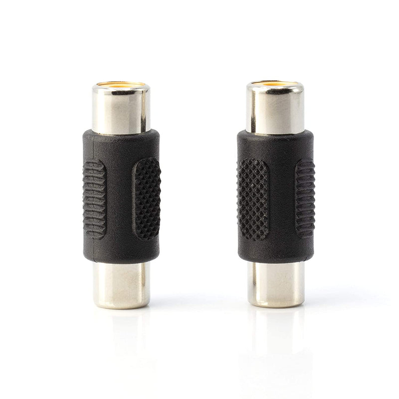 RCA Adapter, Female to Female Coupler, Extender, Barrel - Audio Video RCA Connectors, for Audio, Video, S/PDIF, Subwoofer, Phono, Composite, Component, and More - 25 Pack
